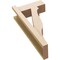 Ekena Millwork 5 1/2-in W x 12-in D x 24-in H Funston Block Rough Cedar Woodgrain TimberThane Outlooker, Primed Tan OUTUR055X12X24FST44RCPR - alternate 4